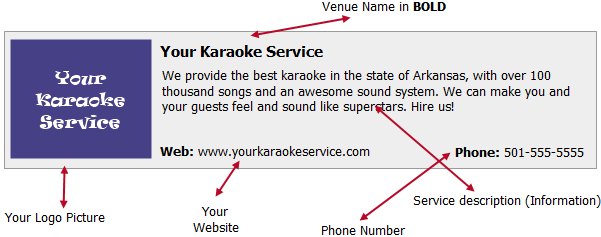 List Your Karaoke Service